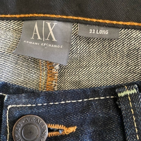 ARMANI EXCHANGE Men’s Button Fly Mid-Rise Boot Cut Jeans Size 33 Long - Picture 9 of 9